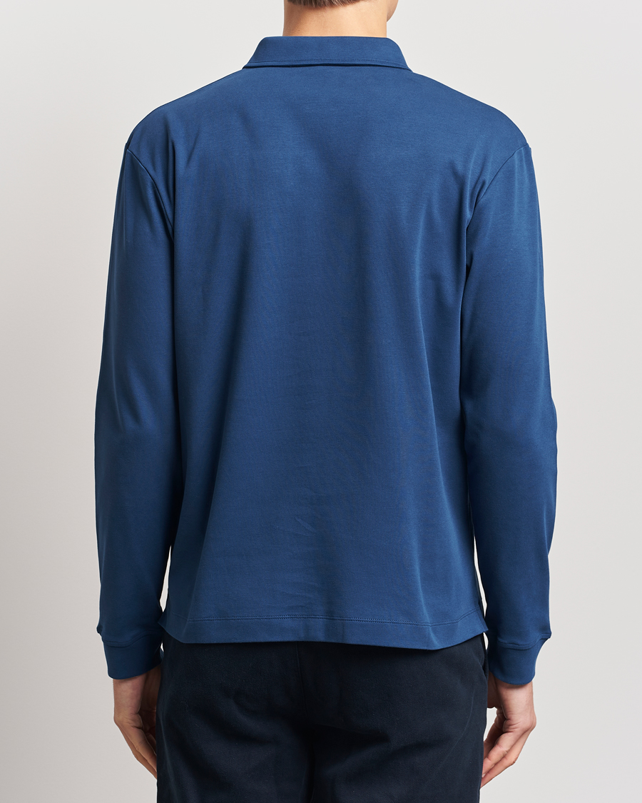 Sunspel Heavy Weight Polo Shirt Naval Blue