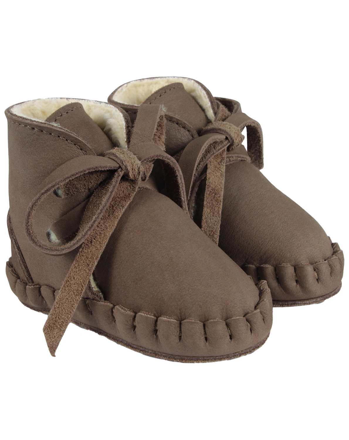 Krabbelschuhe PINA CLASSIC gefüttert in hazelnut