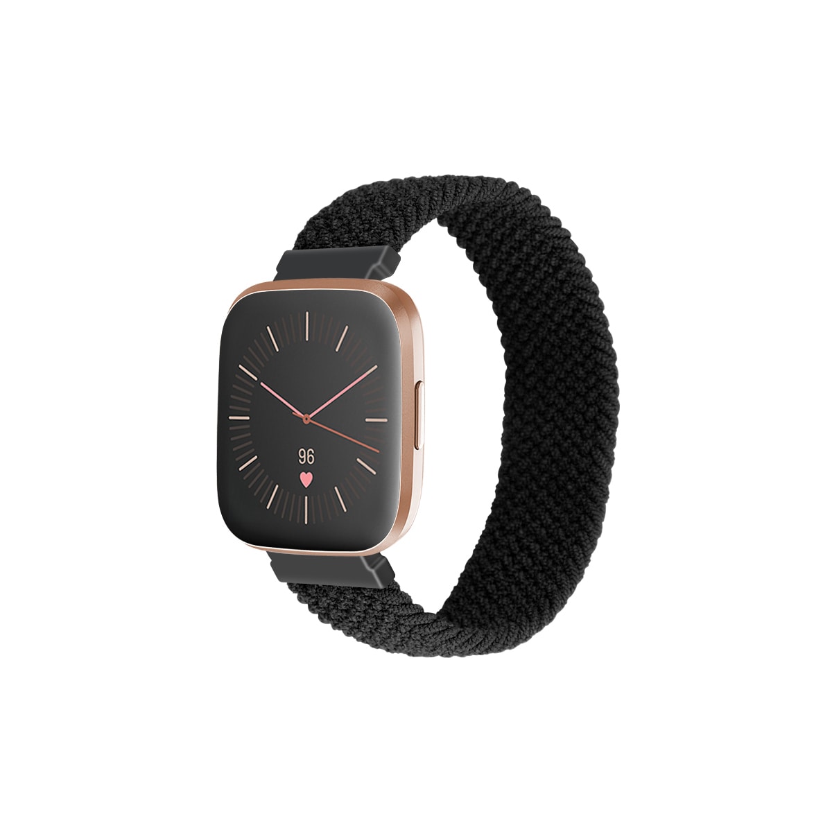 Klokkerem Nylon Sort L Fitbit Versa/Versa 2