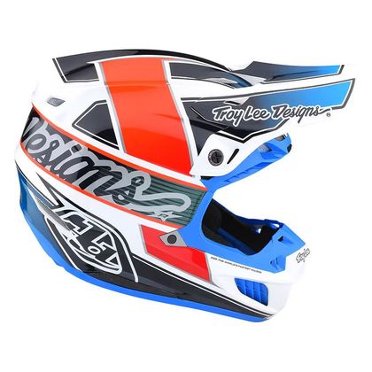 Casque cross TroyLee design SE5 ECE COMPOSITE TEAM MIPS 2023 - Orange / Bleu