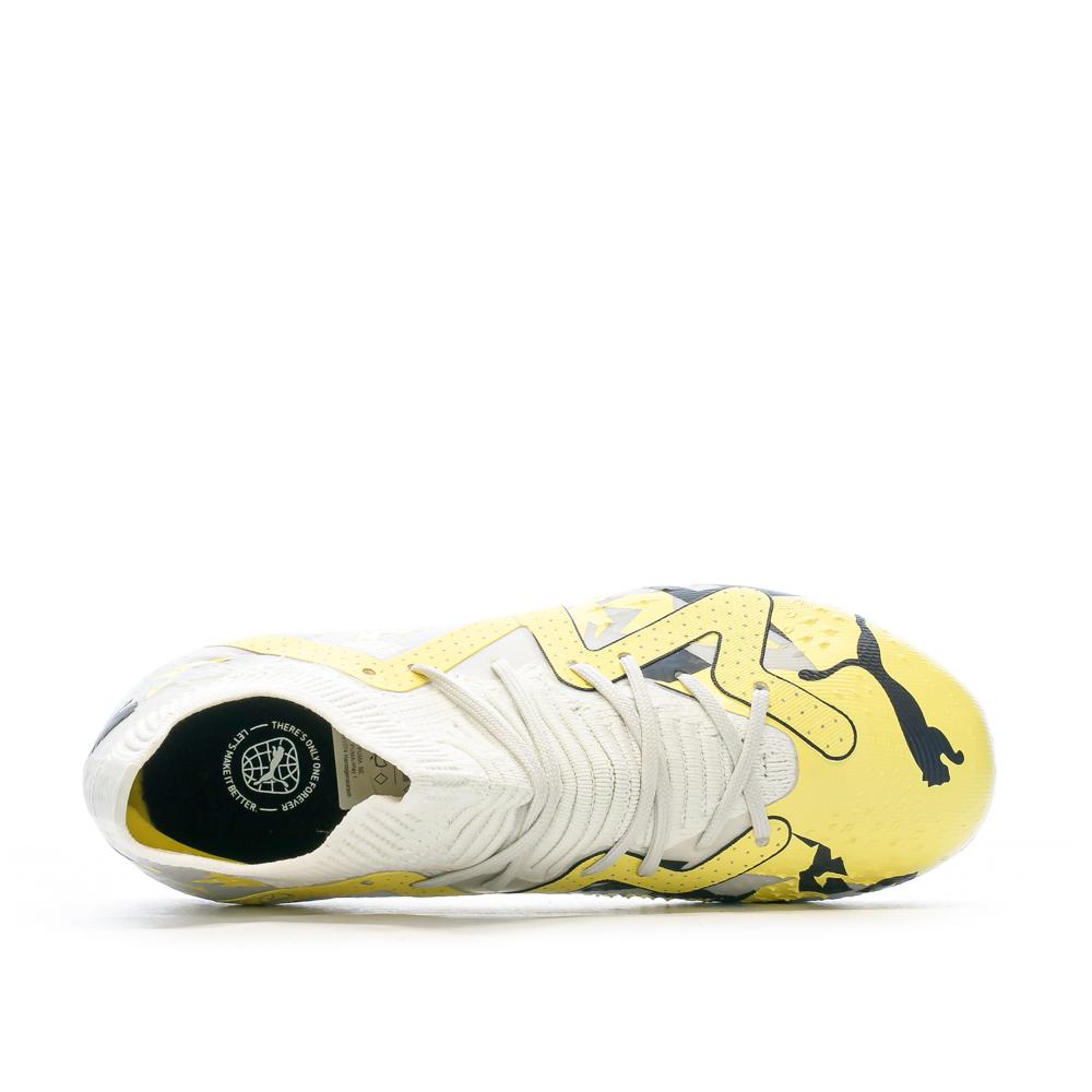 Puma Chaussures de foot Gris/Jaune Enfant Puma Future Match FG