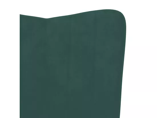 Chaise à bascule Vert foncé Velours