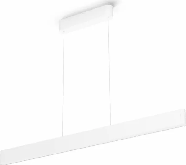 Philips Hue White and Color Ambiance Ensis - Vedhængslampe - LED x 2 - 79 W (tilsvarende 175 W) - klasse G - 16 millioner farver/varmt til køligt hvidt lys - 2000-6500 K - hvid