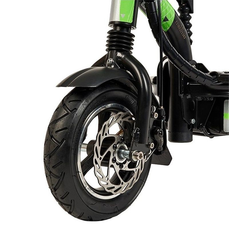 Patinete elétrico de 300 W com assento, dobrável e ecológico.