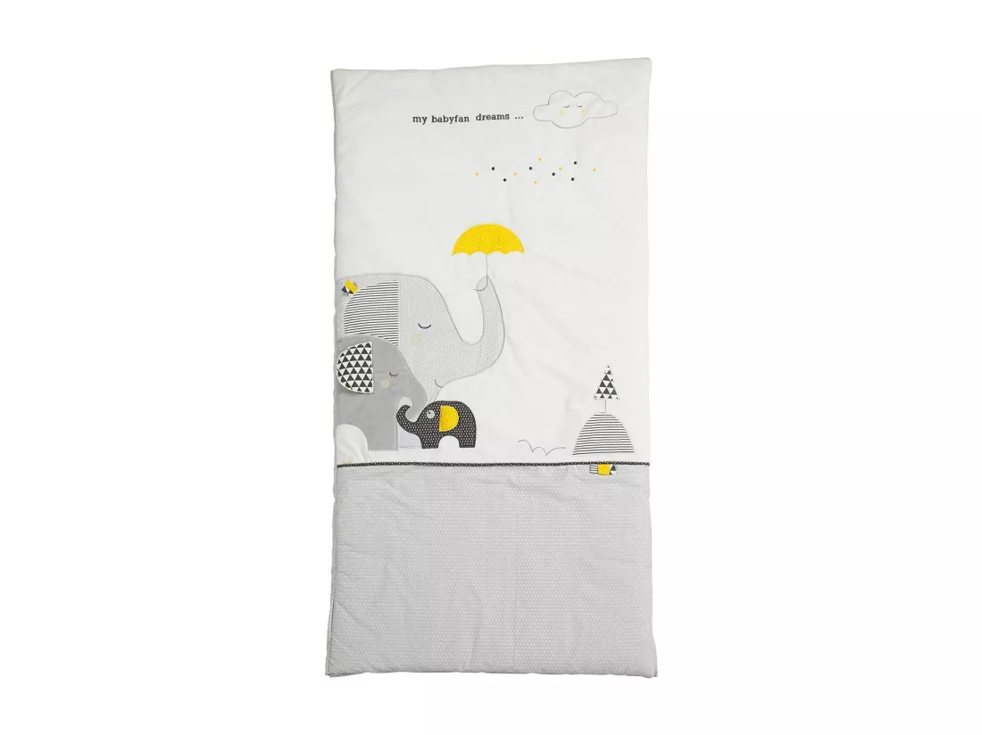 Edredon pour lit bébé en coton gris