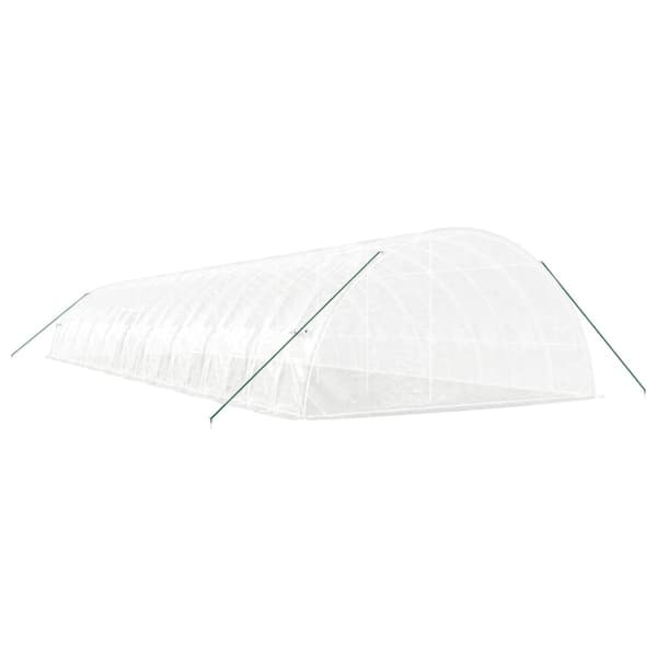 vidaXL Drivhus med stålramme hvit 120 m² 20x6x2,85 m