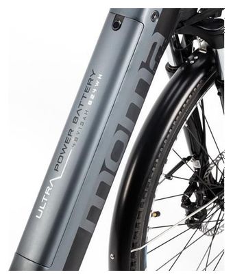 Vélo de Ville Electrique Moma Bikes Ebike-28 Shimano 7V Batterie 624Wh Gris Noir