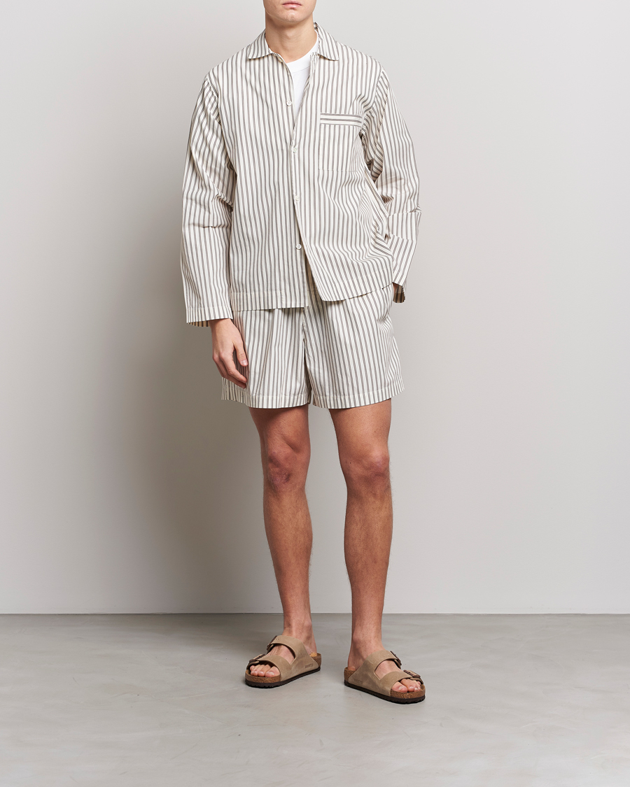 Tekla Poplin Pyjama Shorts Hopper Stripes