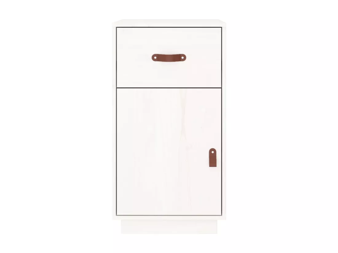 Armoire de bureau Blanc 40x50x75 cm Bois massif de pin