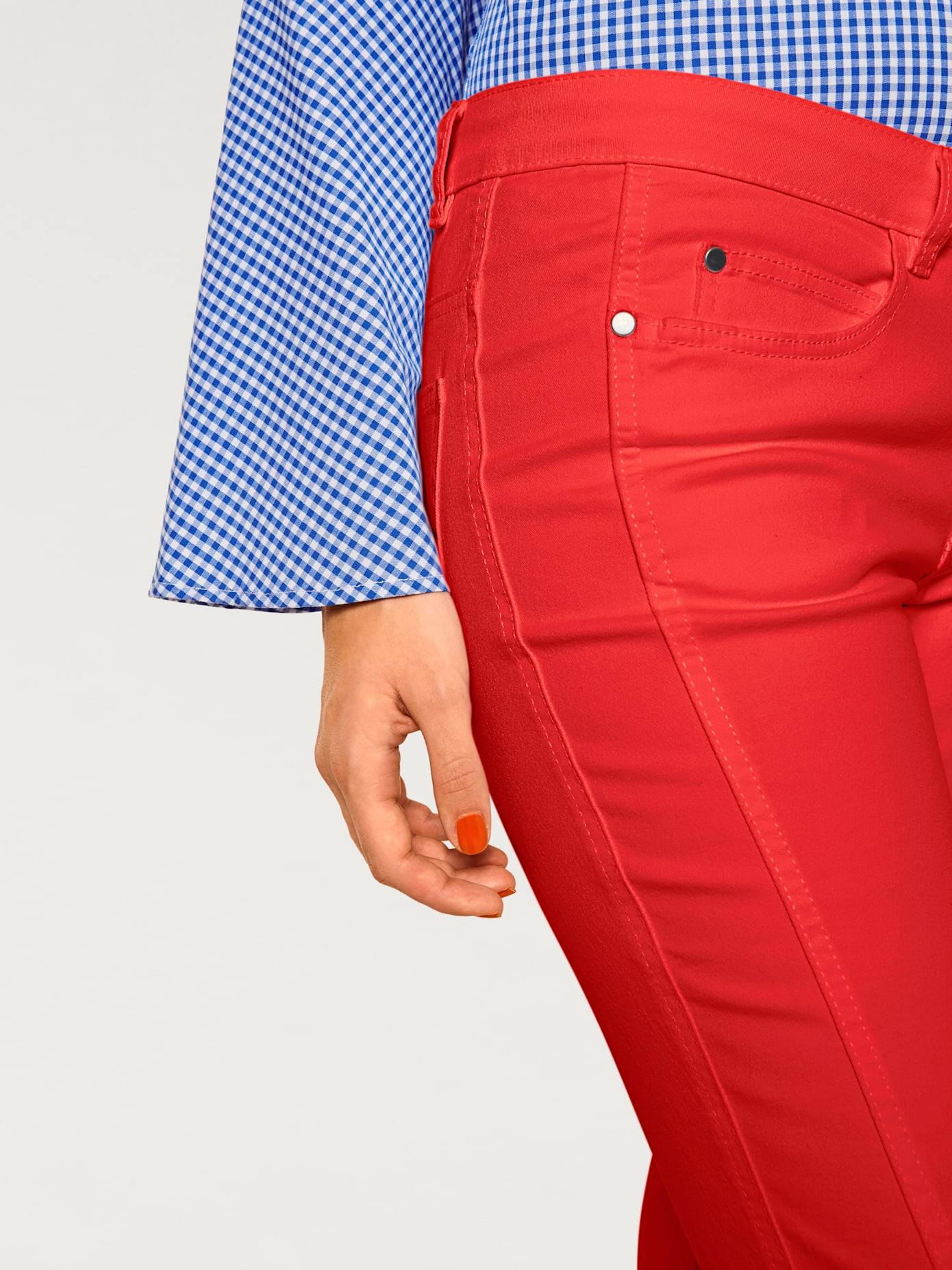 Pantalon effet ventre plat coupe skinny