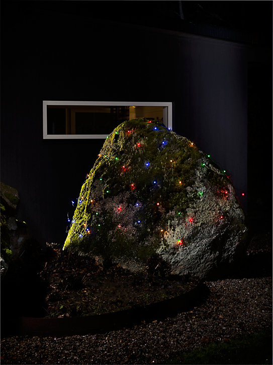 Guirlande lumineuse filet 80 LED intérieur et extérieur IP44 3,6W blanc chaud L.2m Konstsmide câble noir