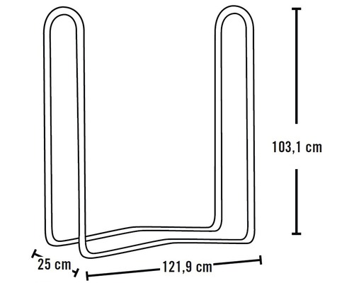 Brandhoutstapelhulp ShelterLogic 122 x 25 x 103,1 cm zwart