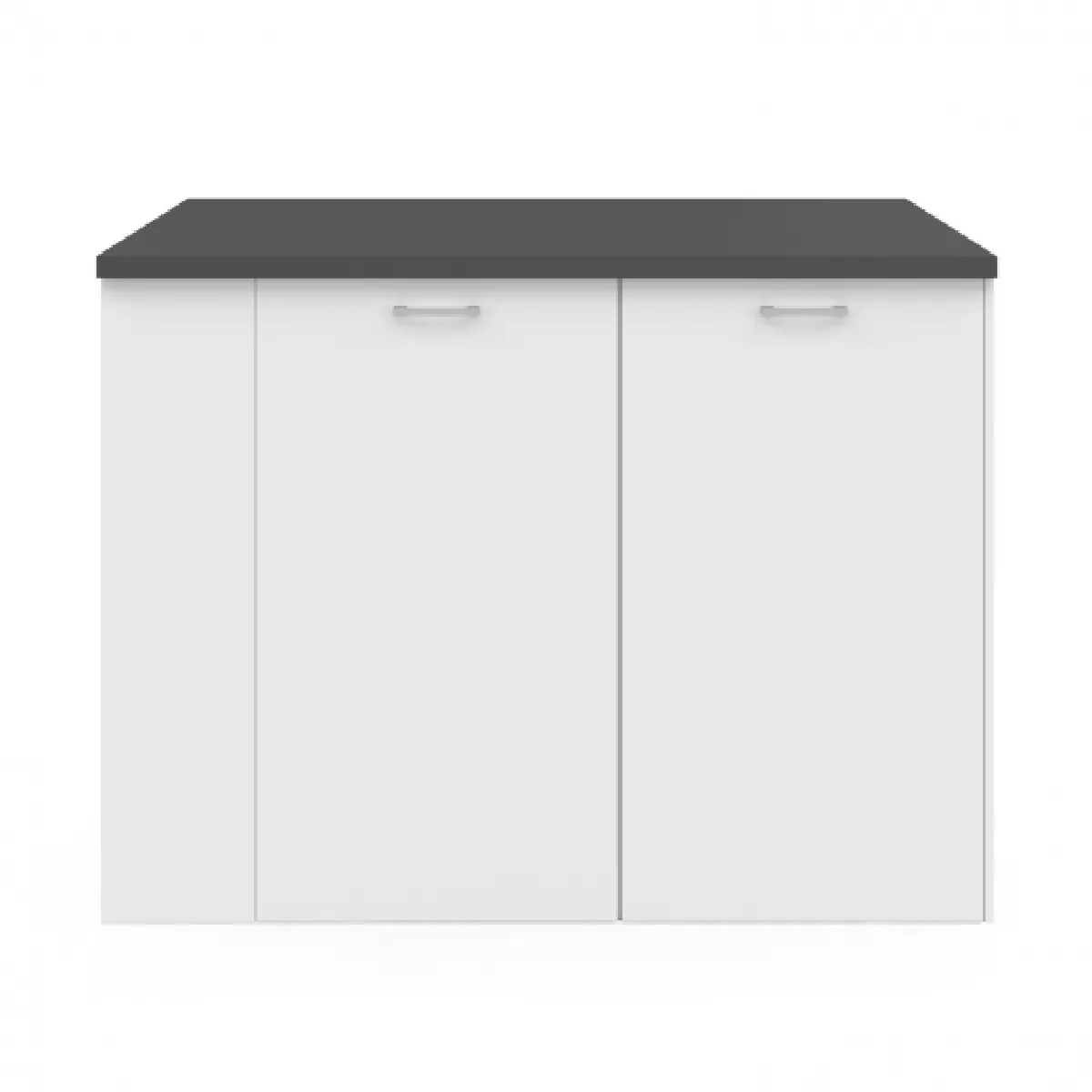 Idmarket Ilot TIBO 120 Blanc et Gris Anthracite