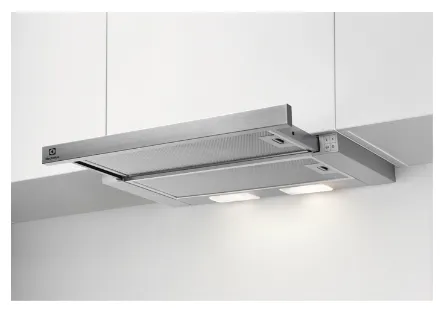 Electrolux Serie 300 LFP326S - Hætte - teleskopisk - Niche - bredde: 50.2 cm - dybde: 26.5 cm - udtrækning og recirkulation (-) - grå