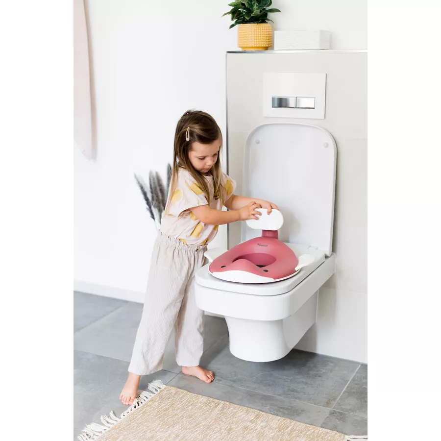 KINDSGUT Toilettenaufsatz Wal altrosa