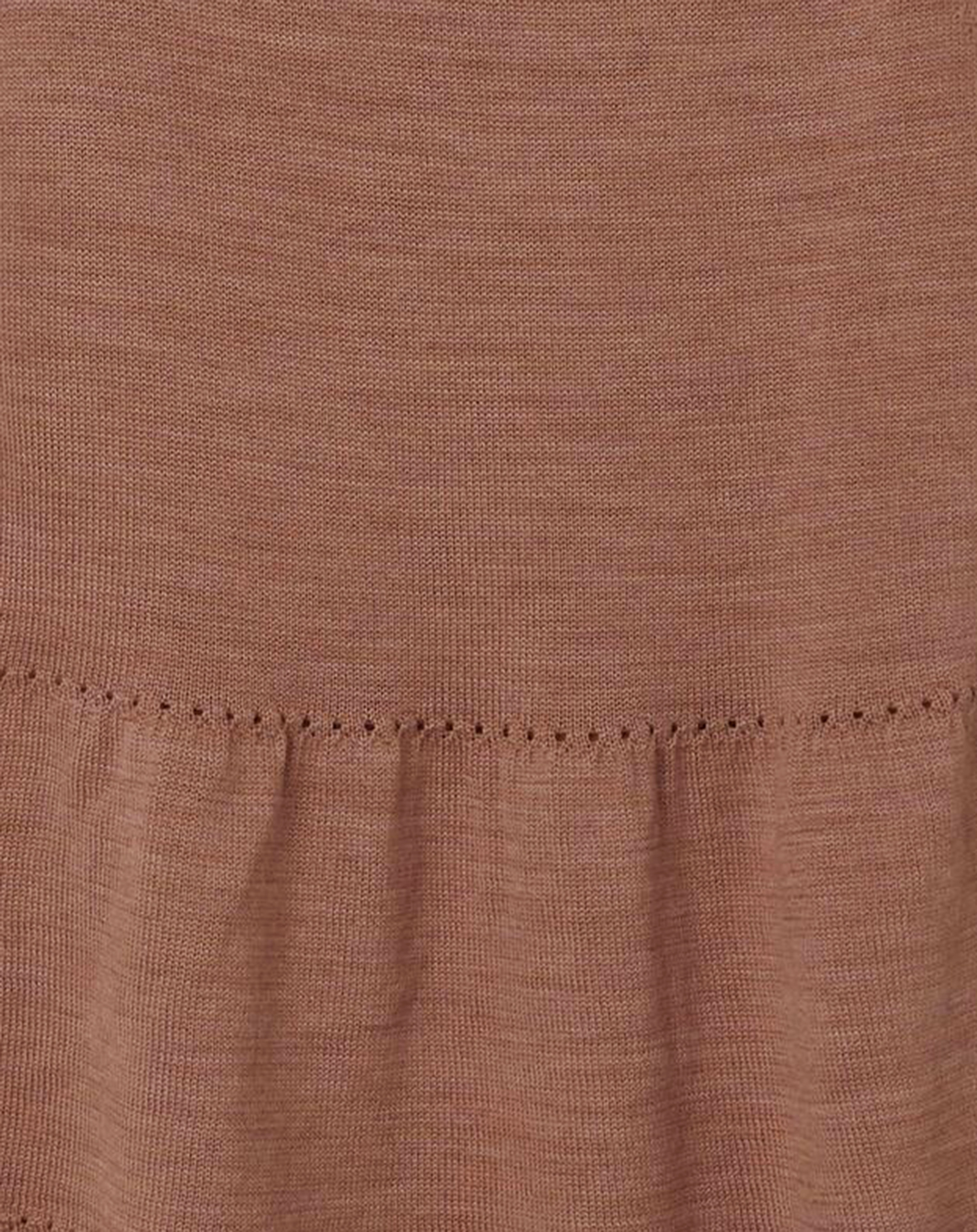 Woll-Langarmkleid NMFWHO in cognac