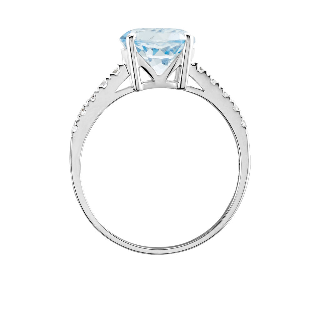 Bague Or Blanc Terese Topaze Oxydes De Zirconium