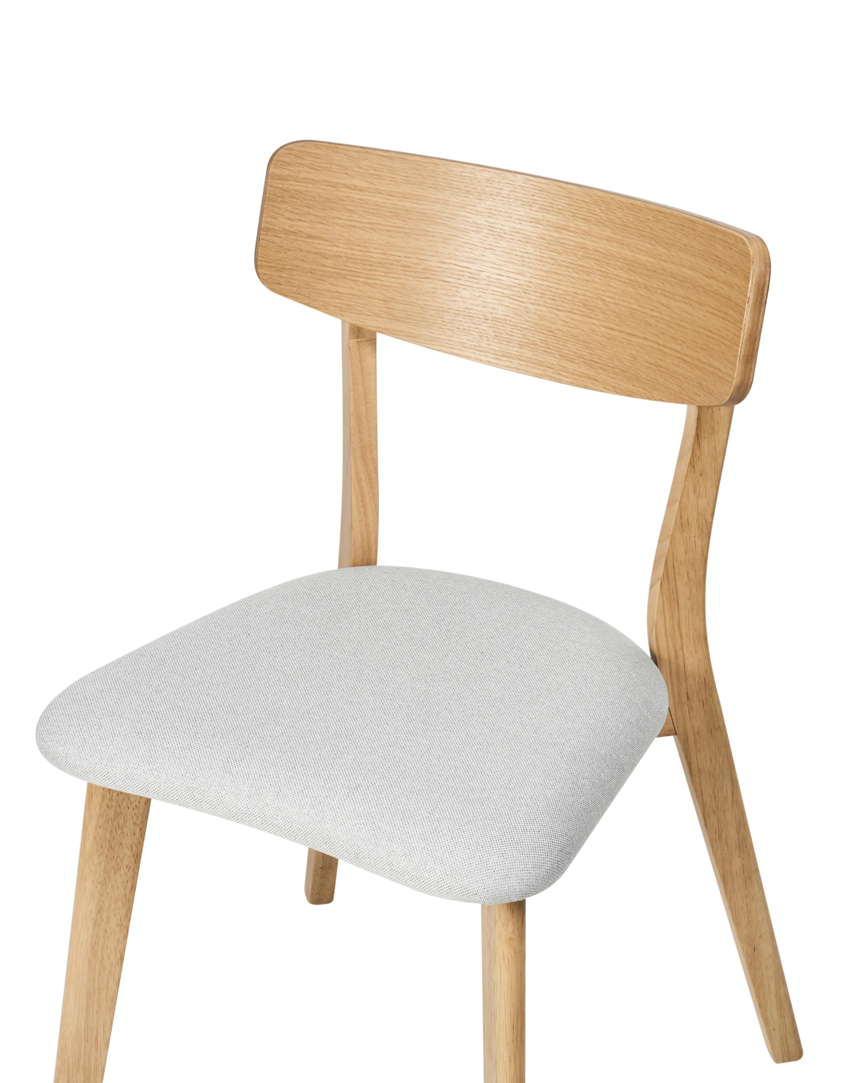 Set van 2 eetkamerstoelen HOPE Hout Lichtbruin/grijs