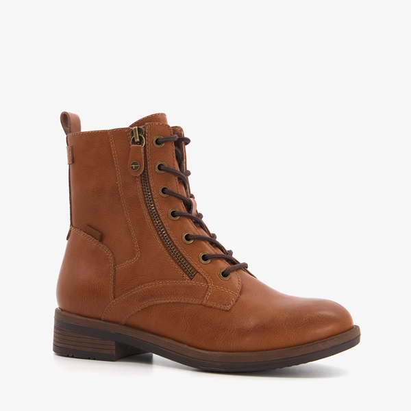 Tamaris dames veterboots cognac