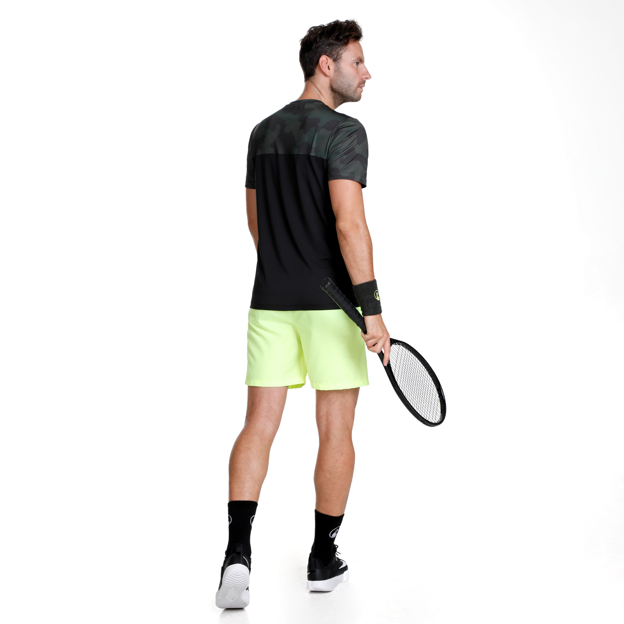 Quiet Please Smash Shorts Hommes - Jaunes Fluo , Noir