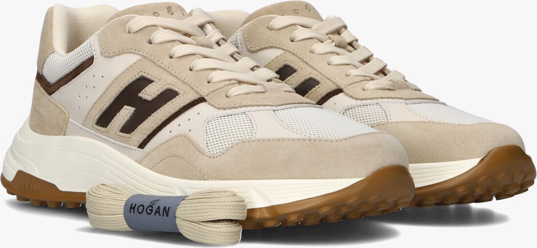 beige hogan lage sneakers hyperlight allacciato h