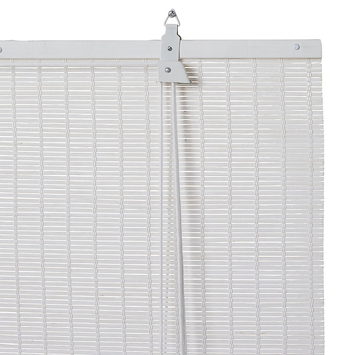 Store enrouleur bambou Colours Java blanc 90 x 180 cm