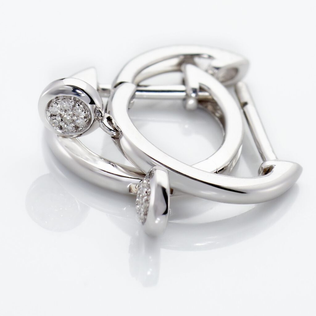 Créoles Or Blanc Mairenn Diamants
