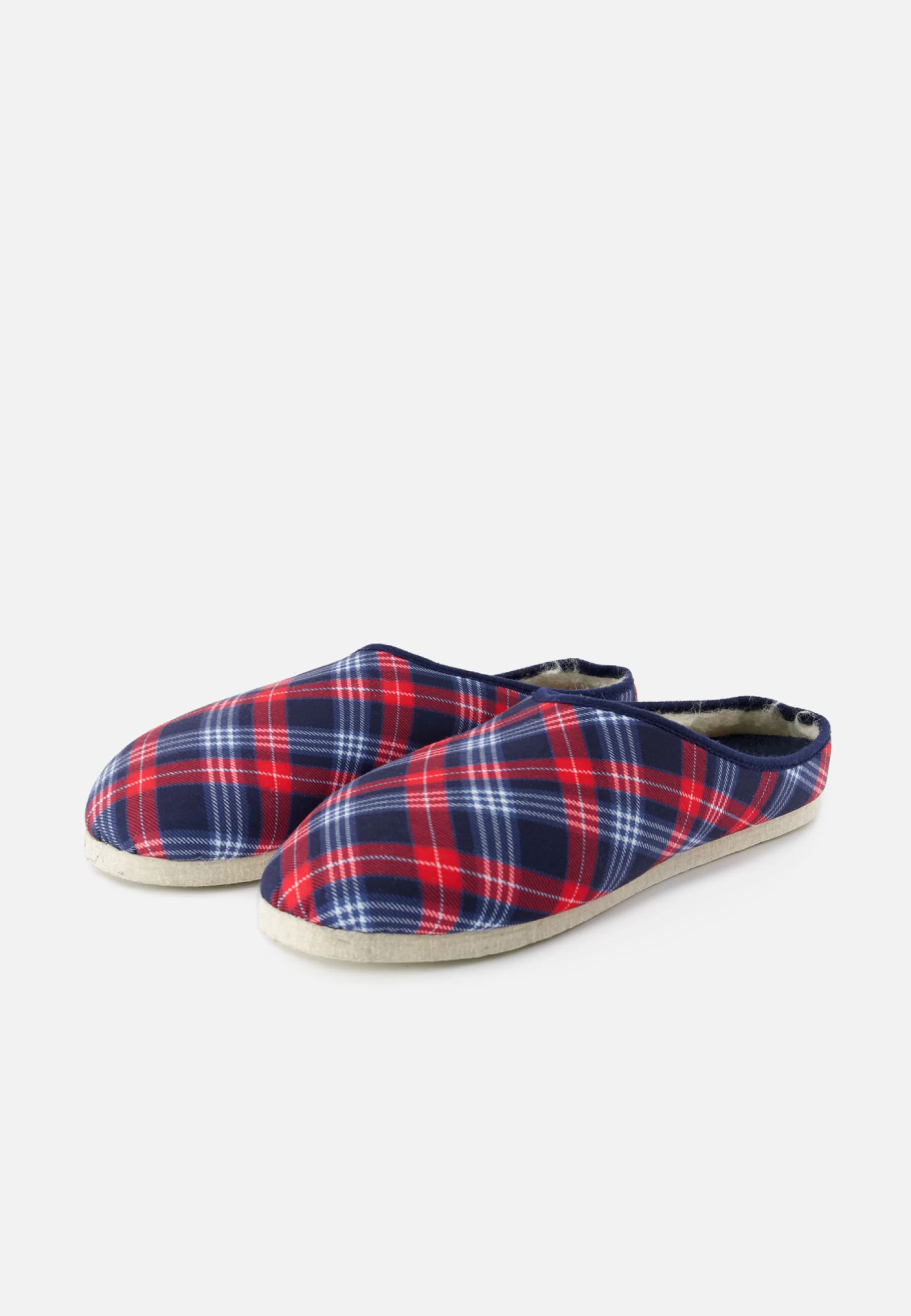 Chaussons d'intérieur en laine-Claudio Tartan