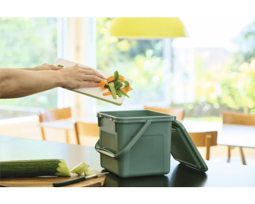 Rotho Bio-afvalbak, kunststof, 5 l, groen