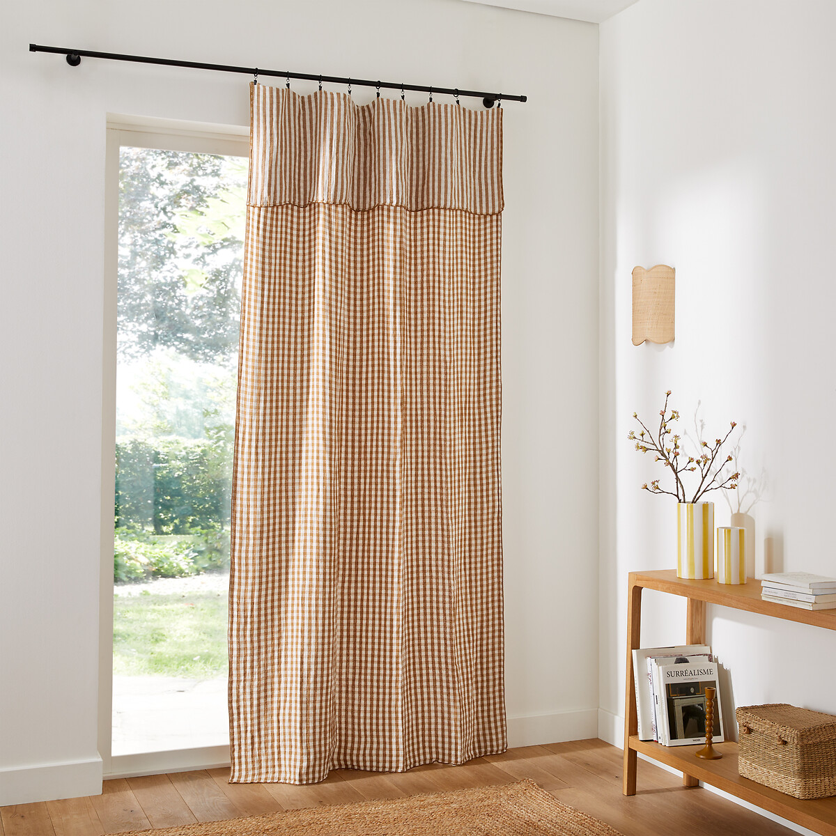 LA REDOUTE INTERIEURS<br>Cortina de algodão/linho, Cottage