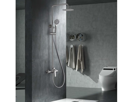 IMEX PRODUCTS - Barre et colonne de douche Colonne de douche anti-calcaire nickel brossé imex ural bdg...