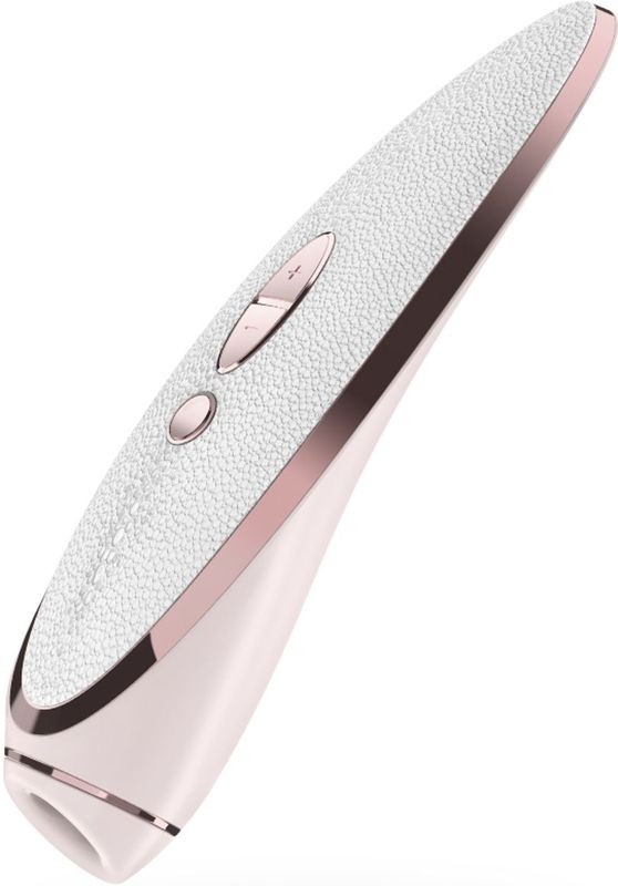 Satisfyer - Haute Couture - Drukgolfvibrator - Zwart - Echt Leer en RVS