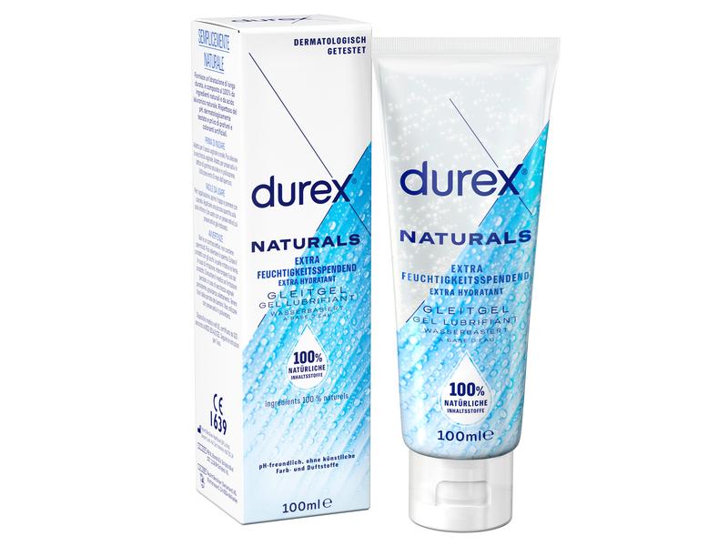 Durex Naturals Gleitgel Extra Feuchtigkeitsspendend 100 ml Wasserbasiertes Gleitmittel