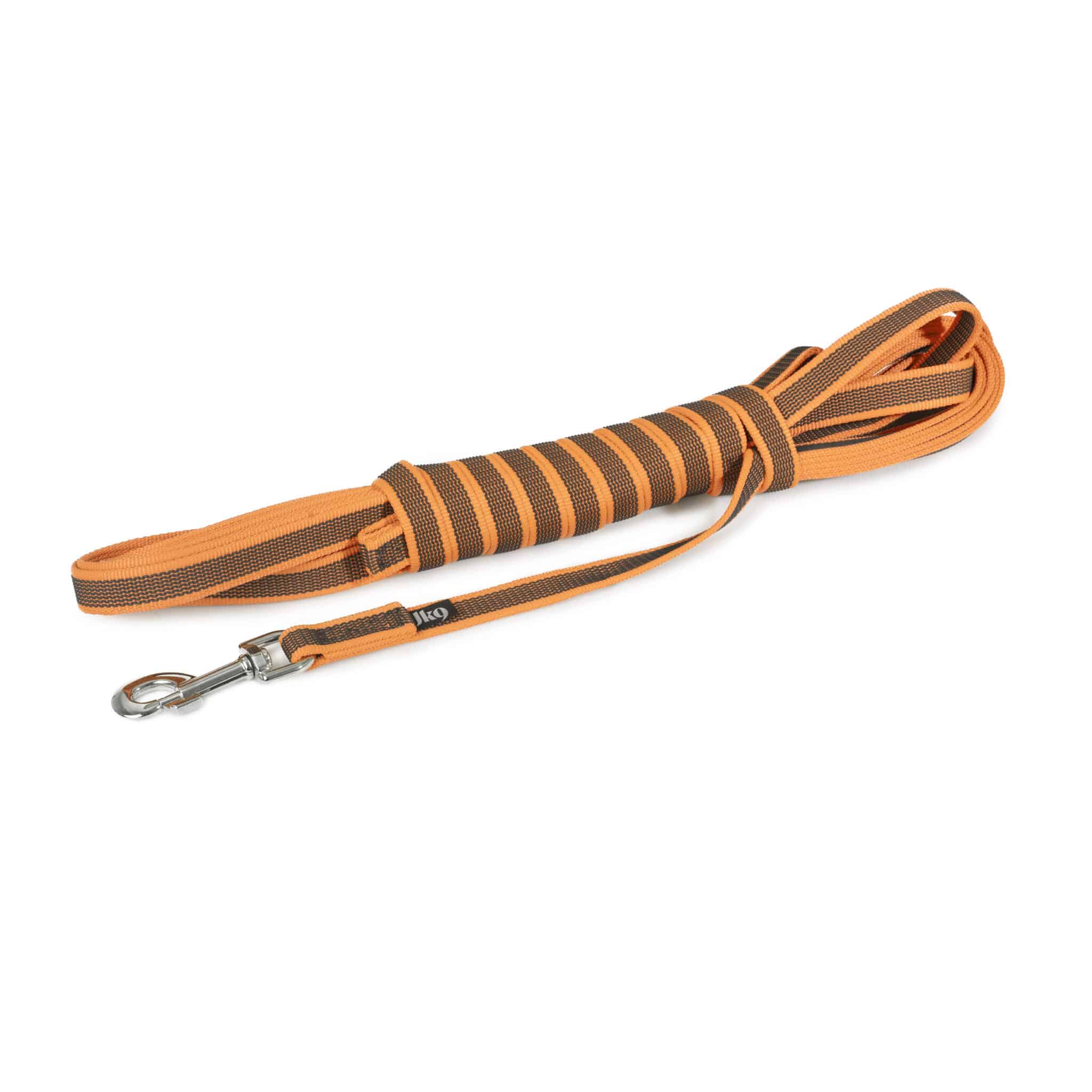 Alça emborrachada laranja de 20 mm x 10 m com puxador