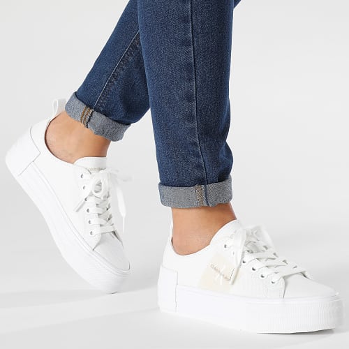 Baskets Femme Bold Vulcan Flatform Lace Up 1039 Bright White
