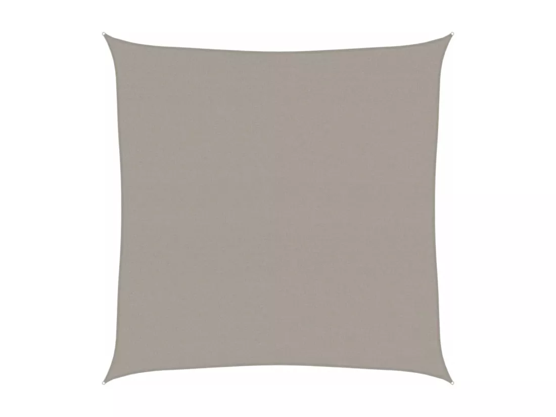 Voile d'ombrage 160 g/m² carré gris clair 5x5 m PEHD