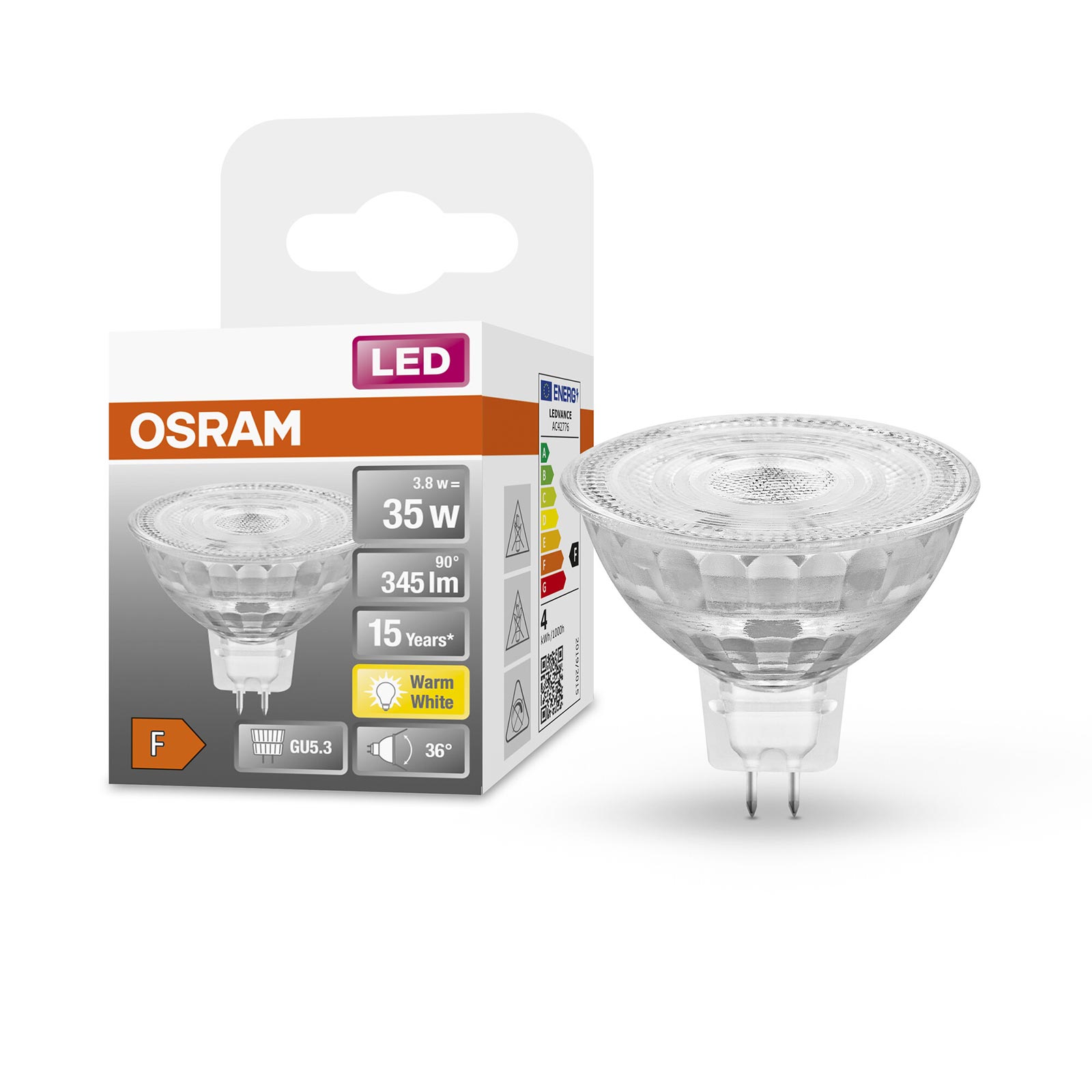 LED-Reflektor ST MR 16 - GU5.3 - Spot - 3,8 Watt