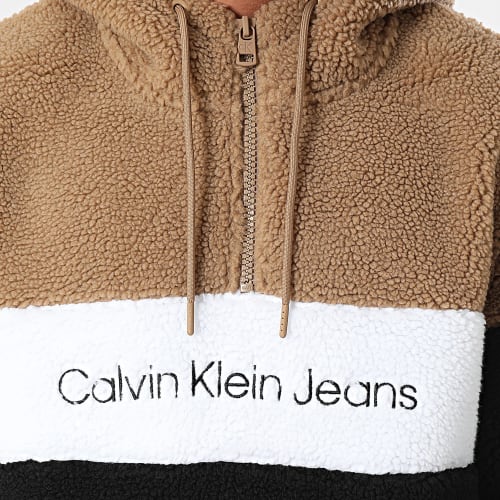 Veste Capuche Polaire 9924 Noir Camel