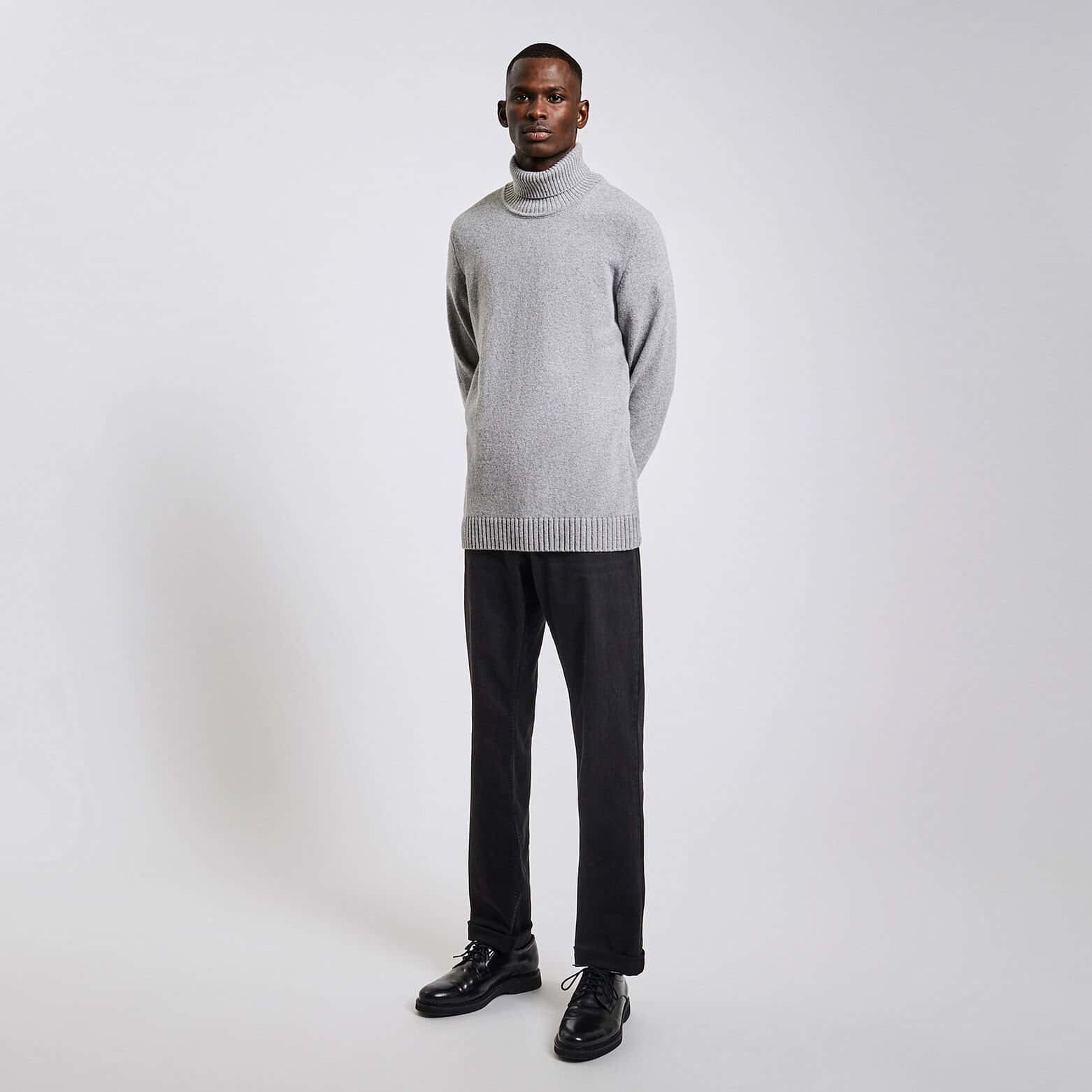 Jean regular en coton et polyester recyclés waterl Noir