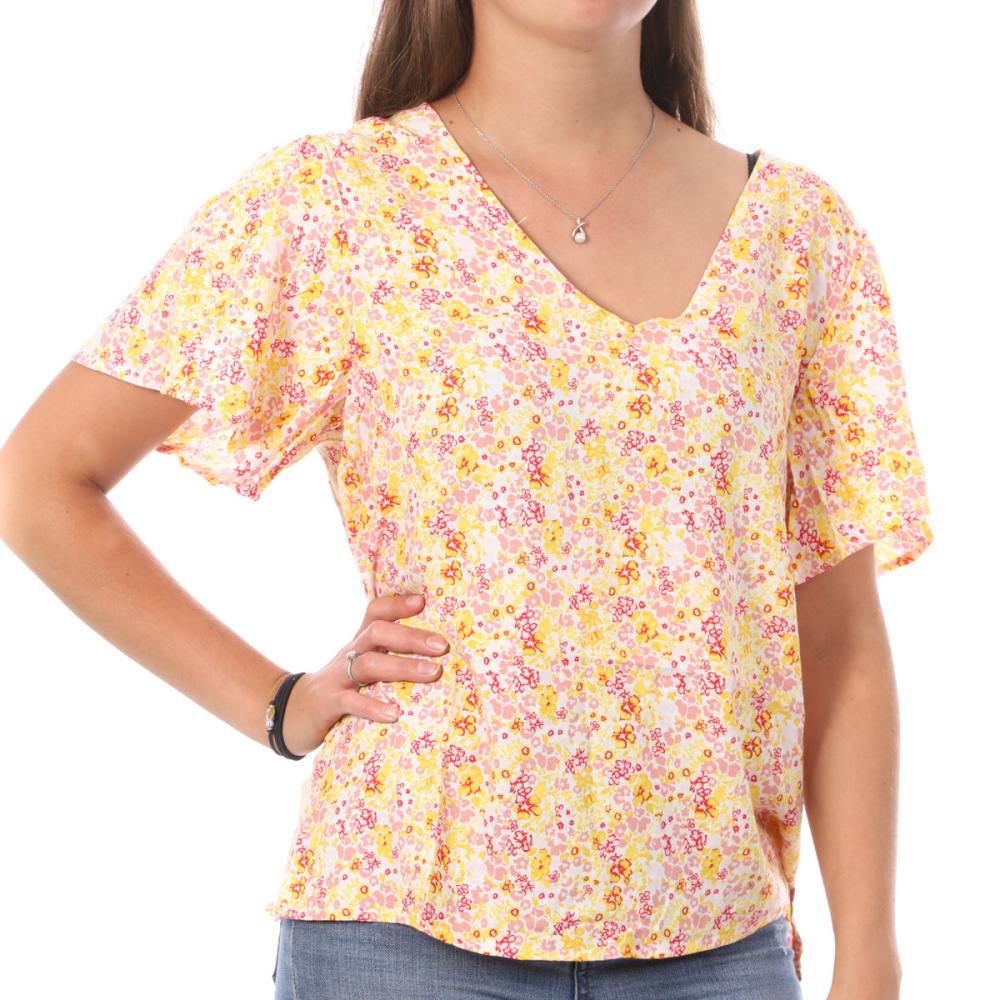 Vero Moda Top Imprimé Blanc/Jaune Femme Vero Moda Swf