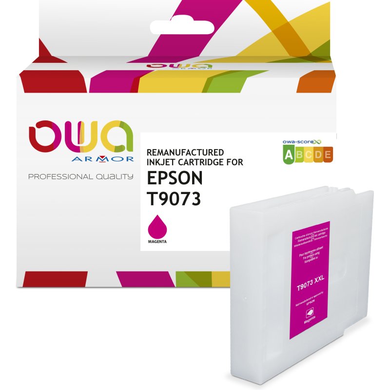 Cartouche d'encre remanufacturée OWA - haute capacité - Magenta - pour EPSON T9073