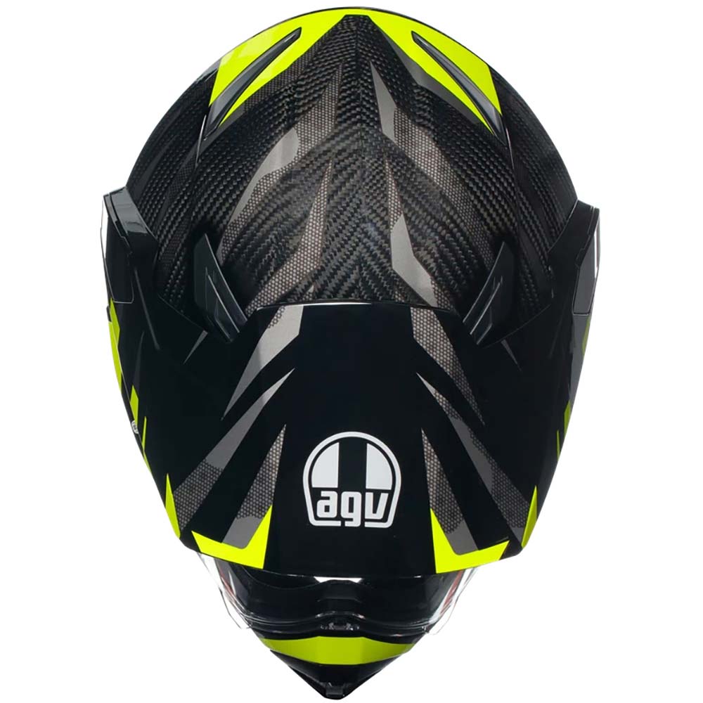 AGV - Casque AX9 Steppa Carbone / Jaune fluo / Gris