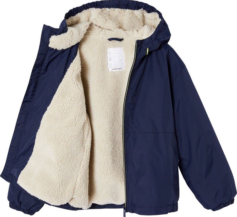 Jack - Windjack - Blauw - Polyester - Sherpa Voering