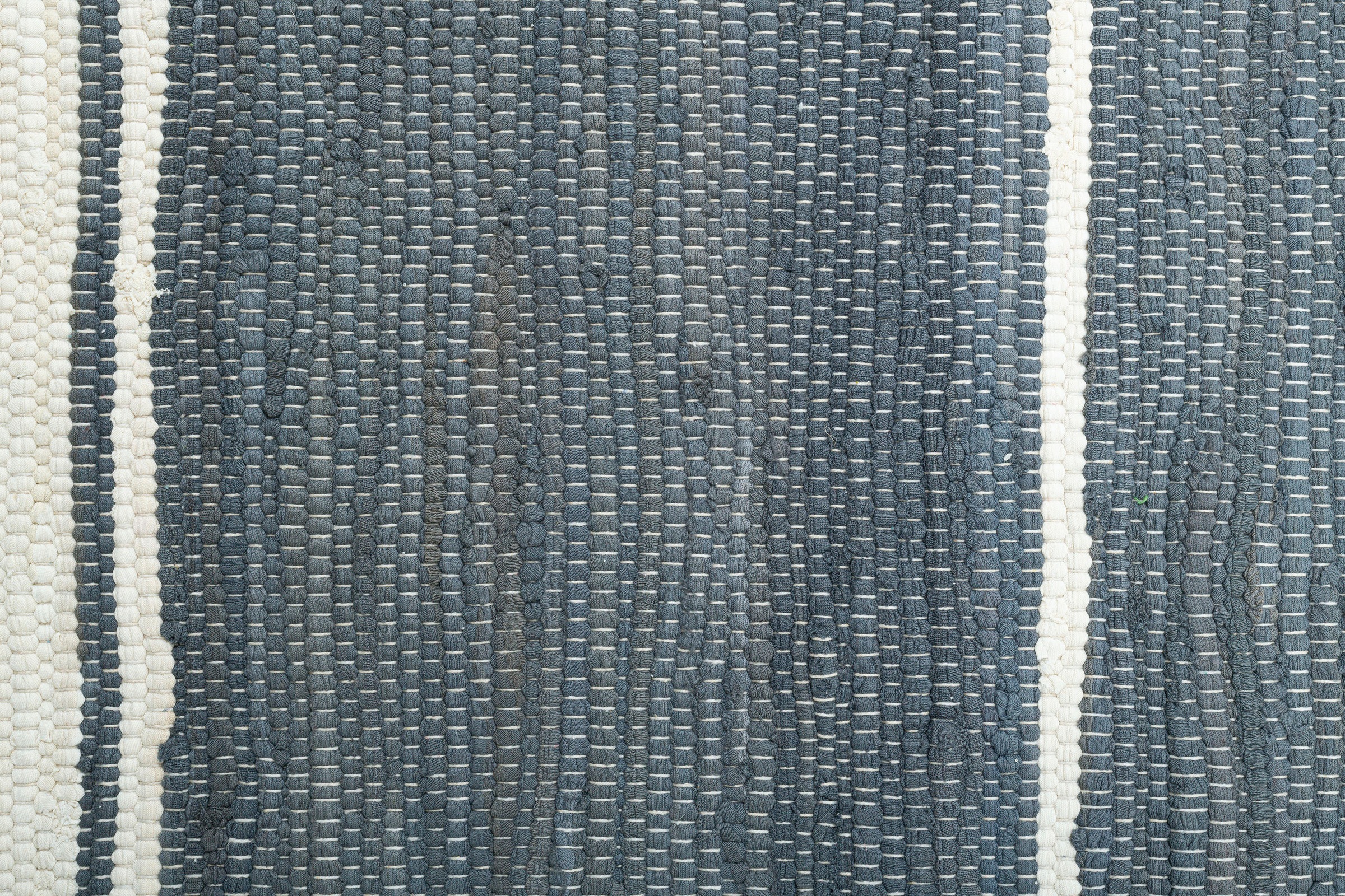 THEKO Teppich »Stripe Cotton, handgewebt« rechteckig 5 mm Höhe Flachgewebe, gestreift, reine Baumwolle, mit Fransen, auch als Läufer
