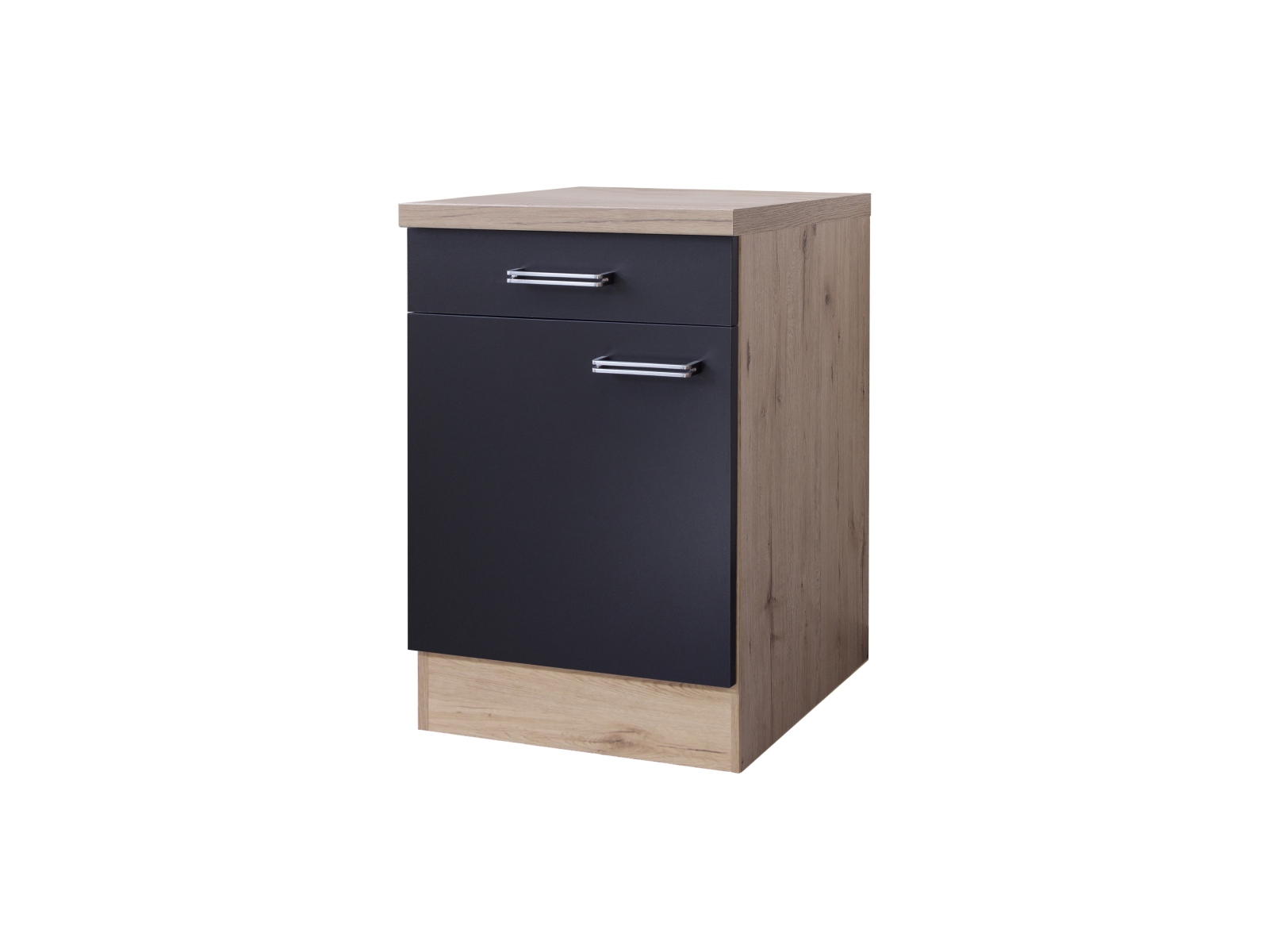 Unterschrank RISENTO - anthrazit - San Remo Eiche - 60 cm