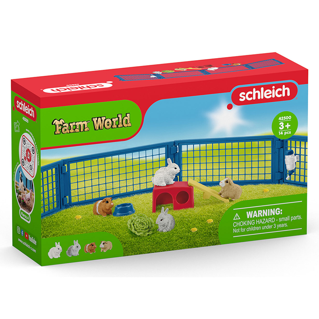 Schleich Maison pour lapins et cochons d'Inde multicolore