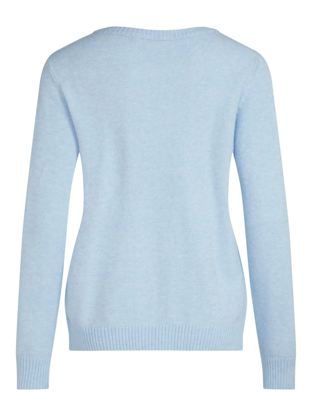 Vila  Viril O-Neck L/S striktrøje - Kentucky Blue