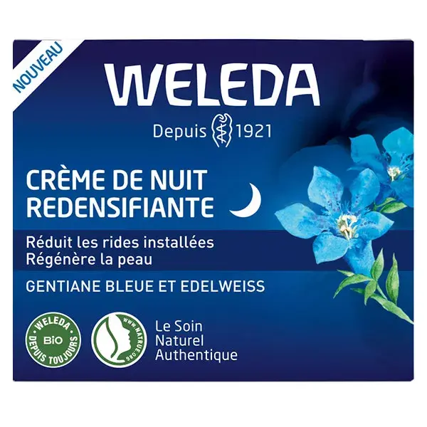 Creme Noturno Redensificador Orgânico Weleda Blue Gentian & Edelweiss 40ml