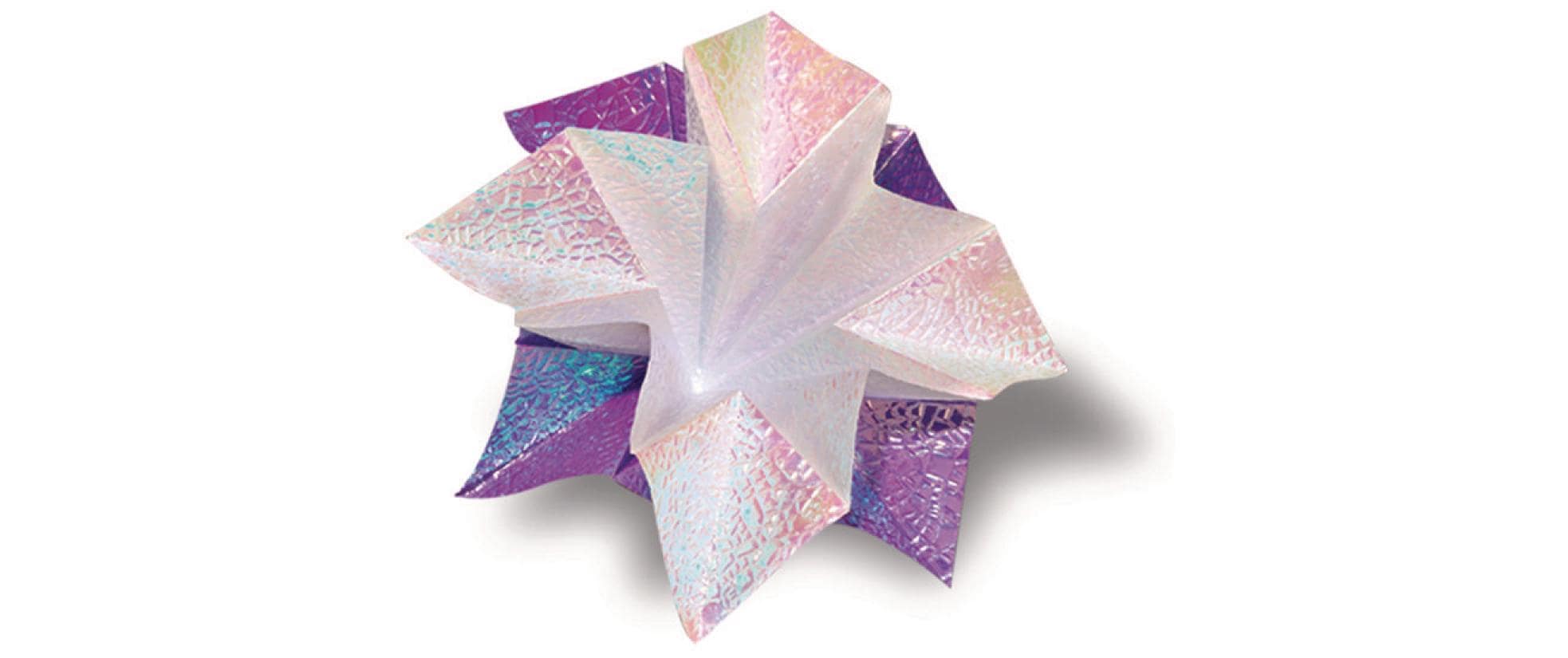 Faltblätter Irisierende Kristallprägung Farbig sortiertIrisierendes Origami Papier