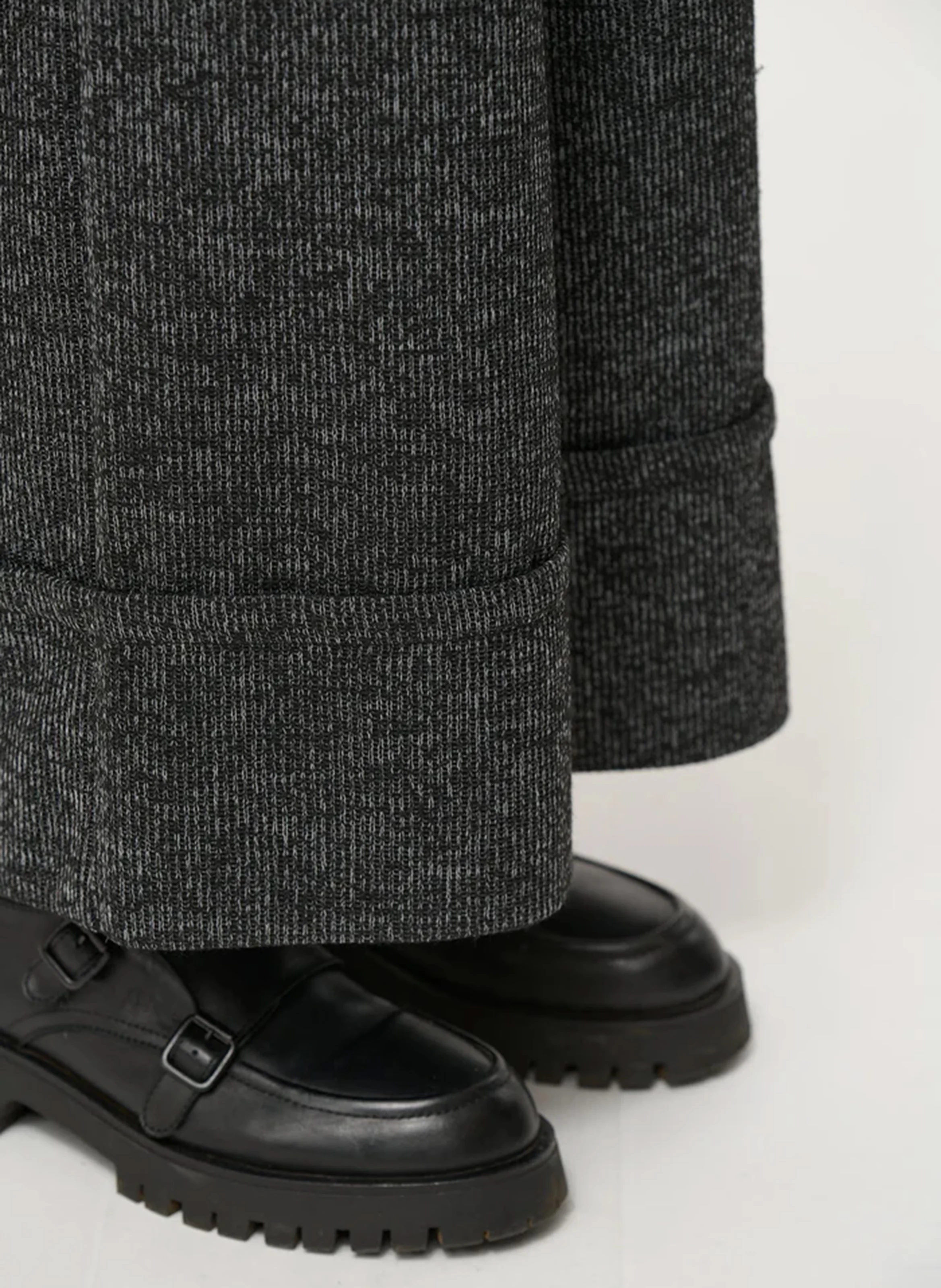 Pantalon large en maille | Noir